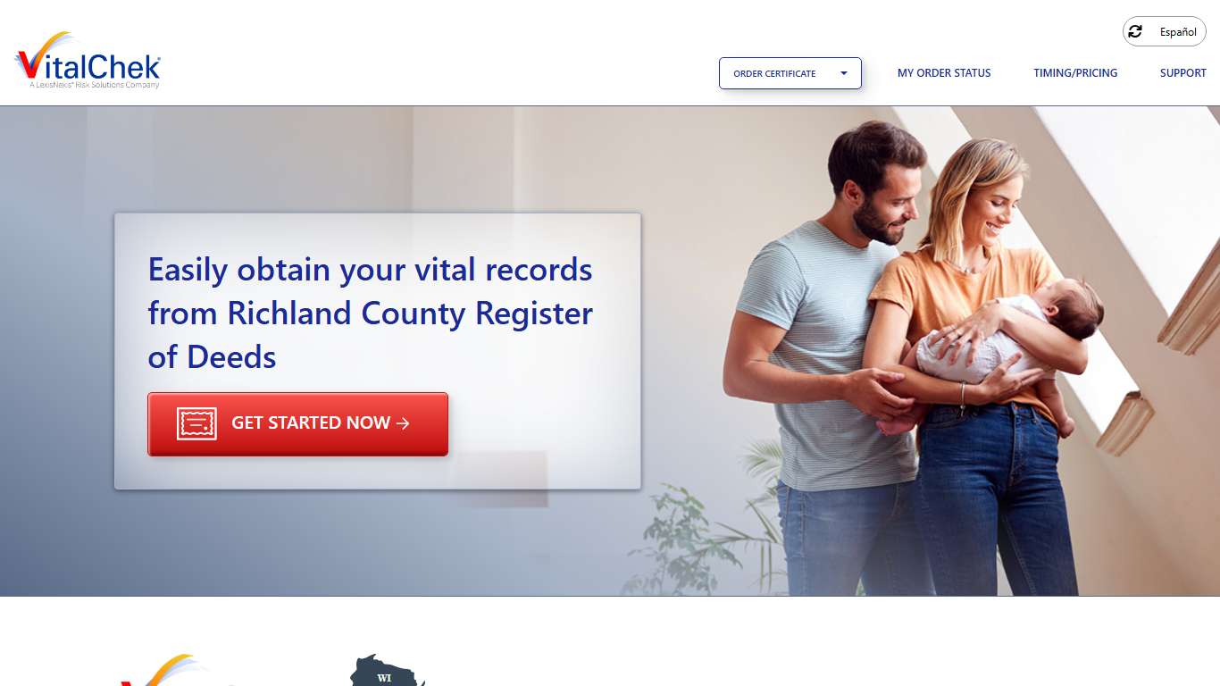 Richland County Register of Deeds (WI) | Order Certificates - VitalChek