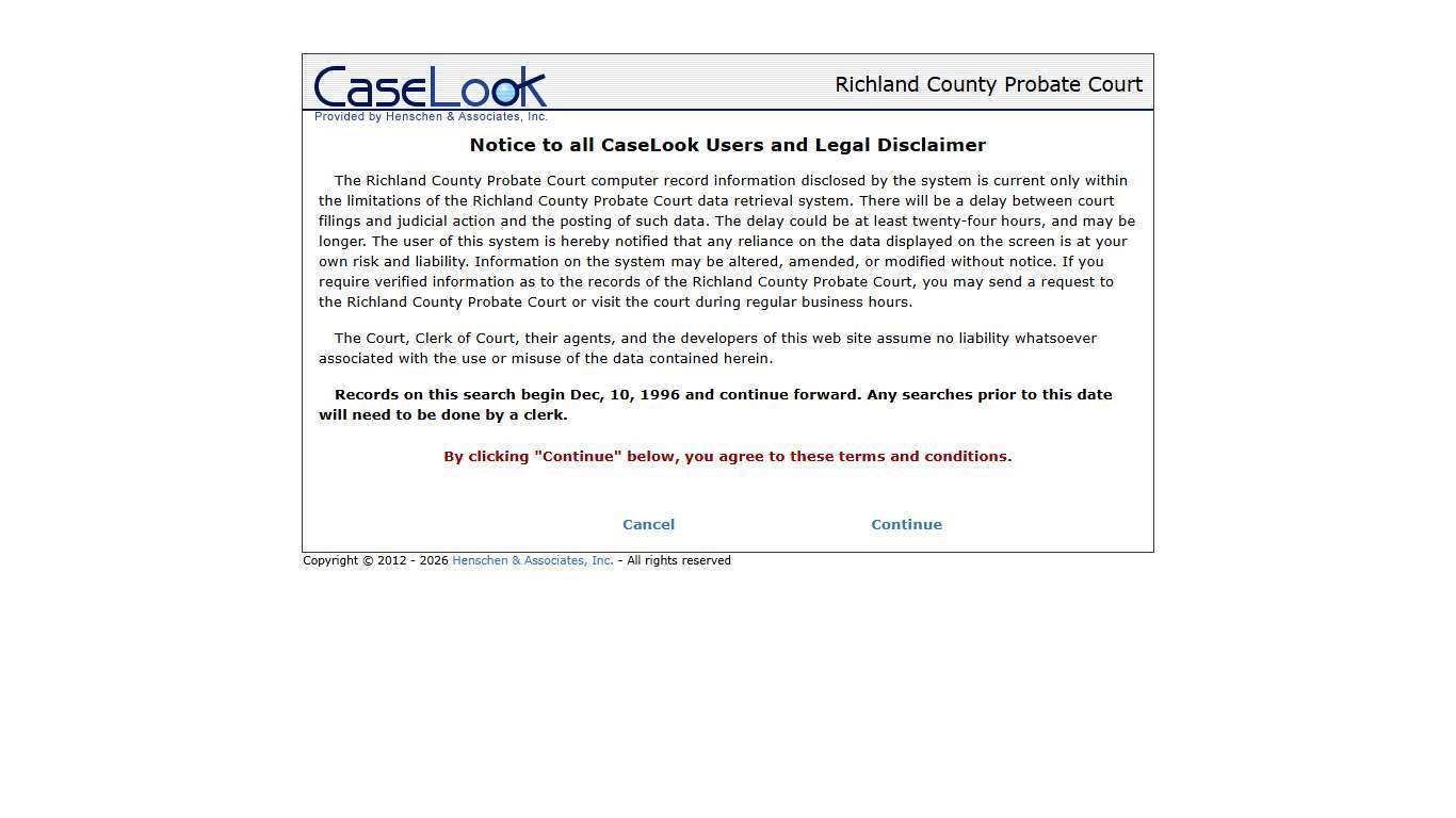 Richland County Probate Court - Record Search